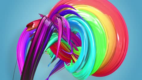 fondo sin costuras abstracto con cintas multicolores. las rayas del arco iris se mueven en círculo y se tuercen. 33