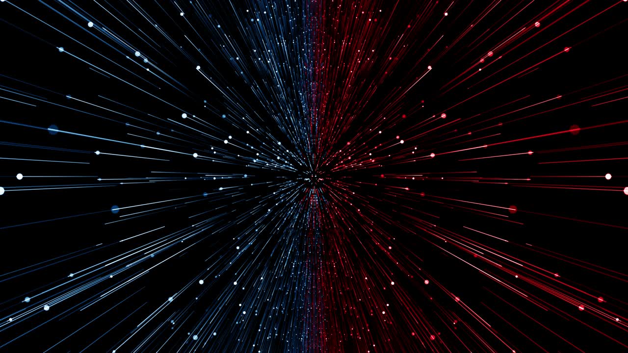 partículas azul rojo evento juego tráiler títulos escenario de concierto cinematográfico bucle de fondo