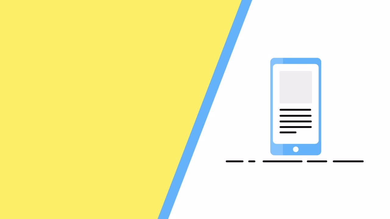 4k video of phone icon with news on white background.