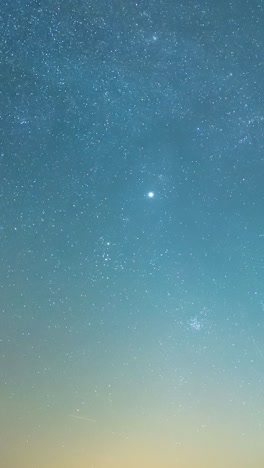 winter milky way sky only vertical time lapse on a clear, starry night