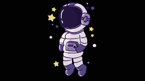 el astronauta de dibujos animados