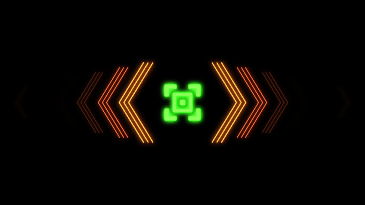 추상적인 네온 기하학적 모양