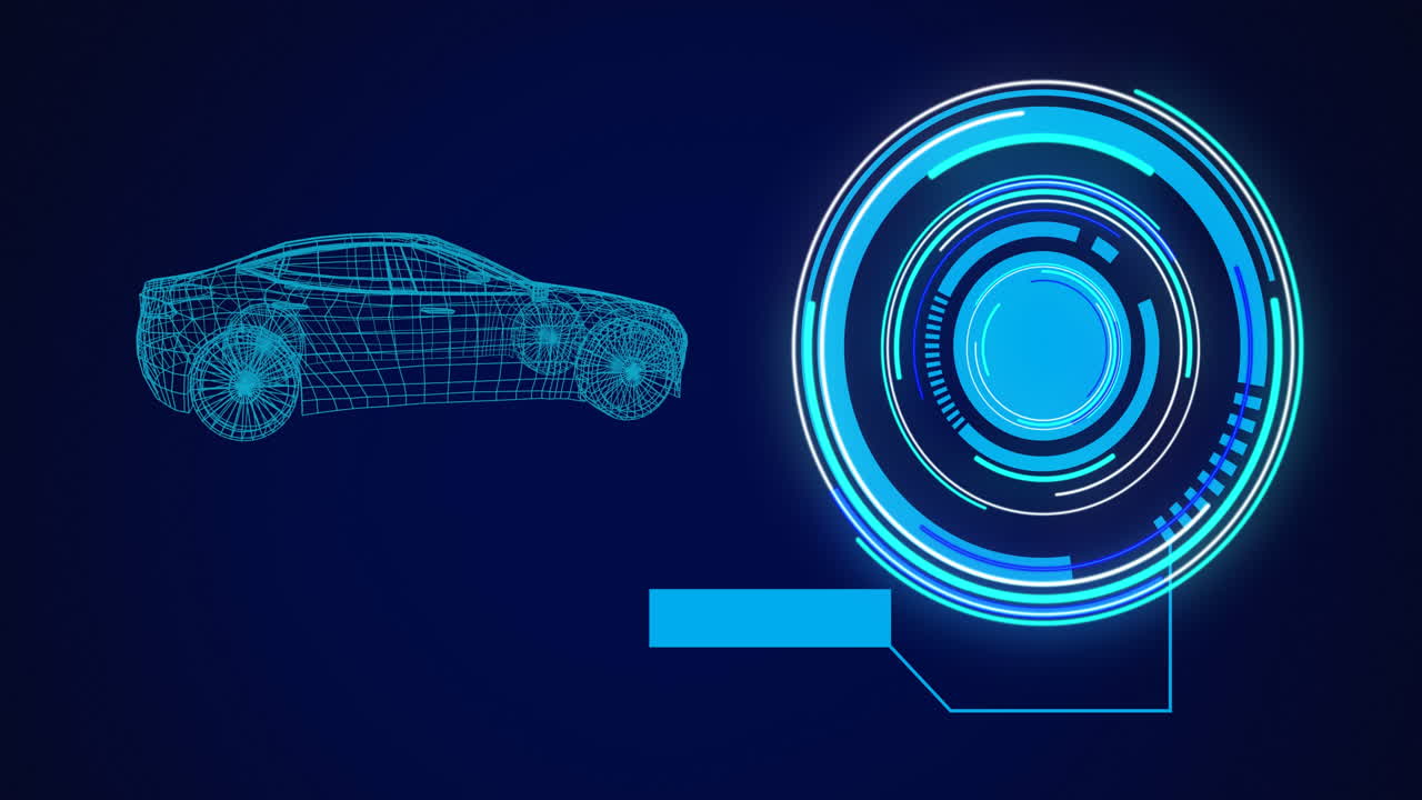 animación de dibujos de automóviles 3d con escaneo de alcance y procesamiento de datos