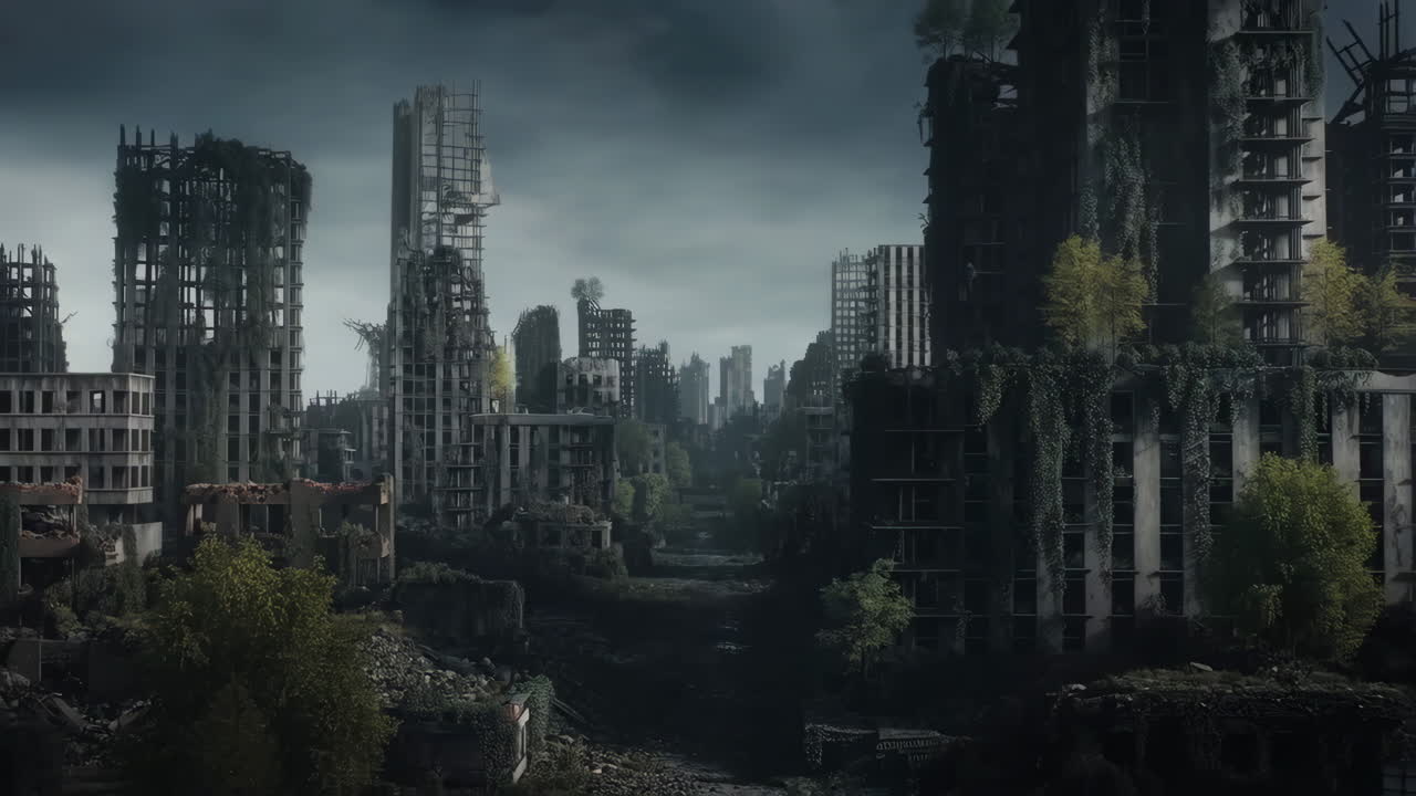 el paisaje urbano post-apocalíptico