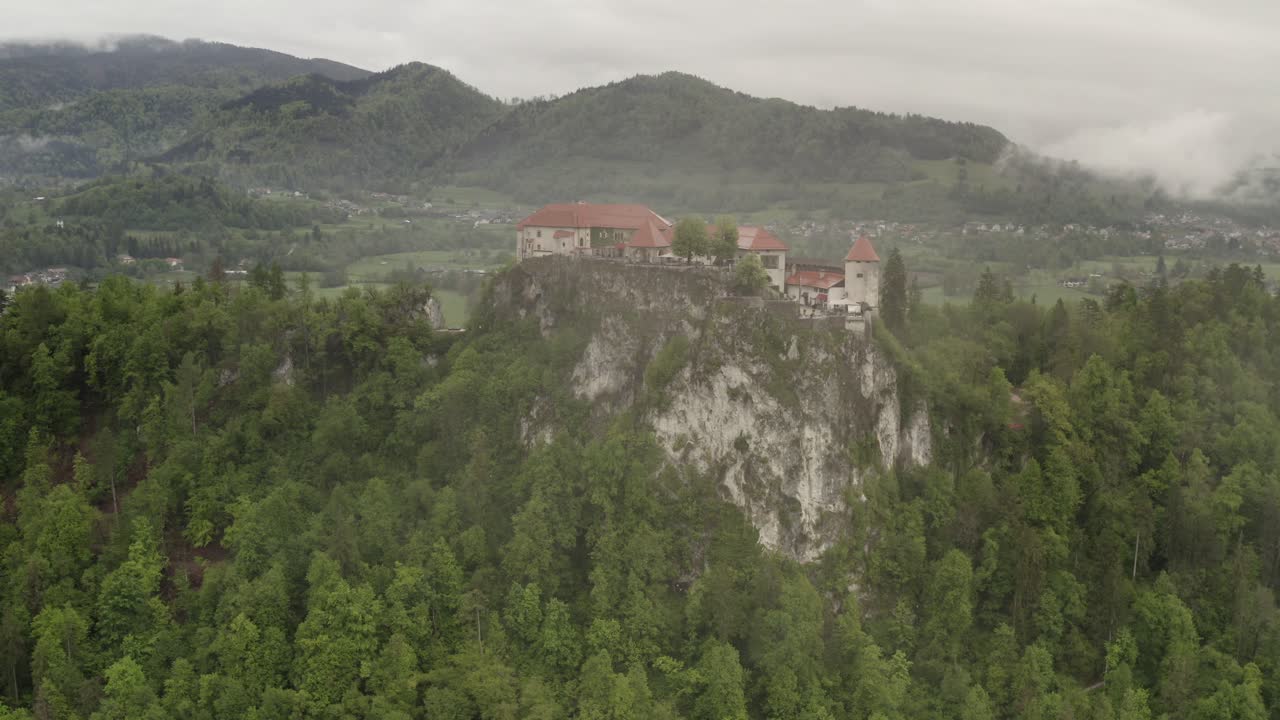 Vista aerea del Castello di Bled