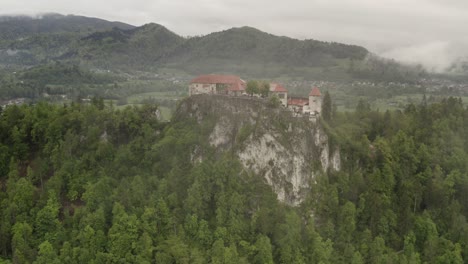 bled castle aerial view