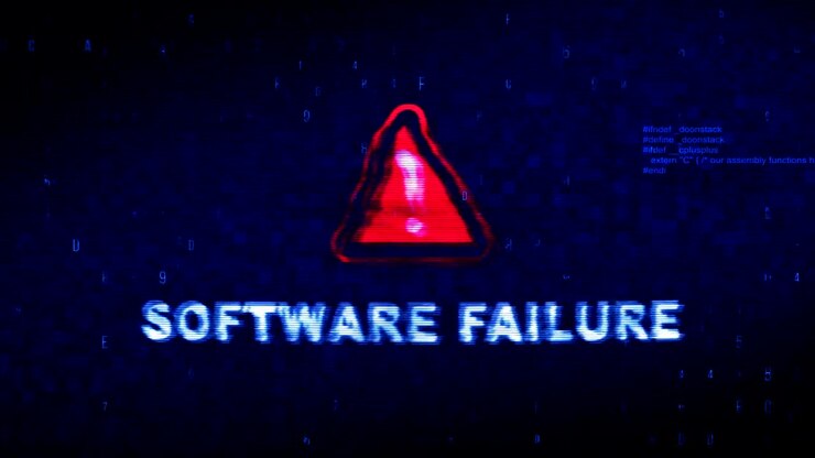 Software Failure Text Digital Noise Twitch Glitch Distortion Effect Error Loop Animation.