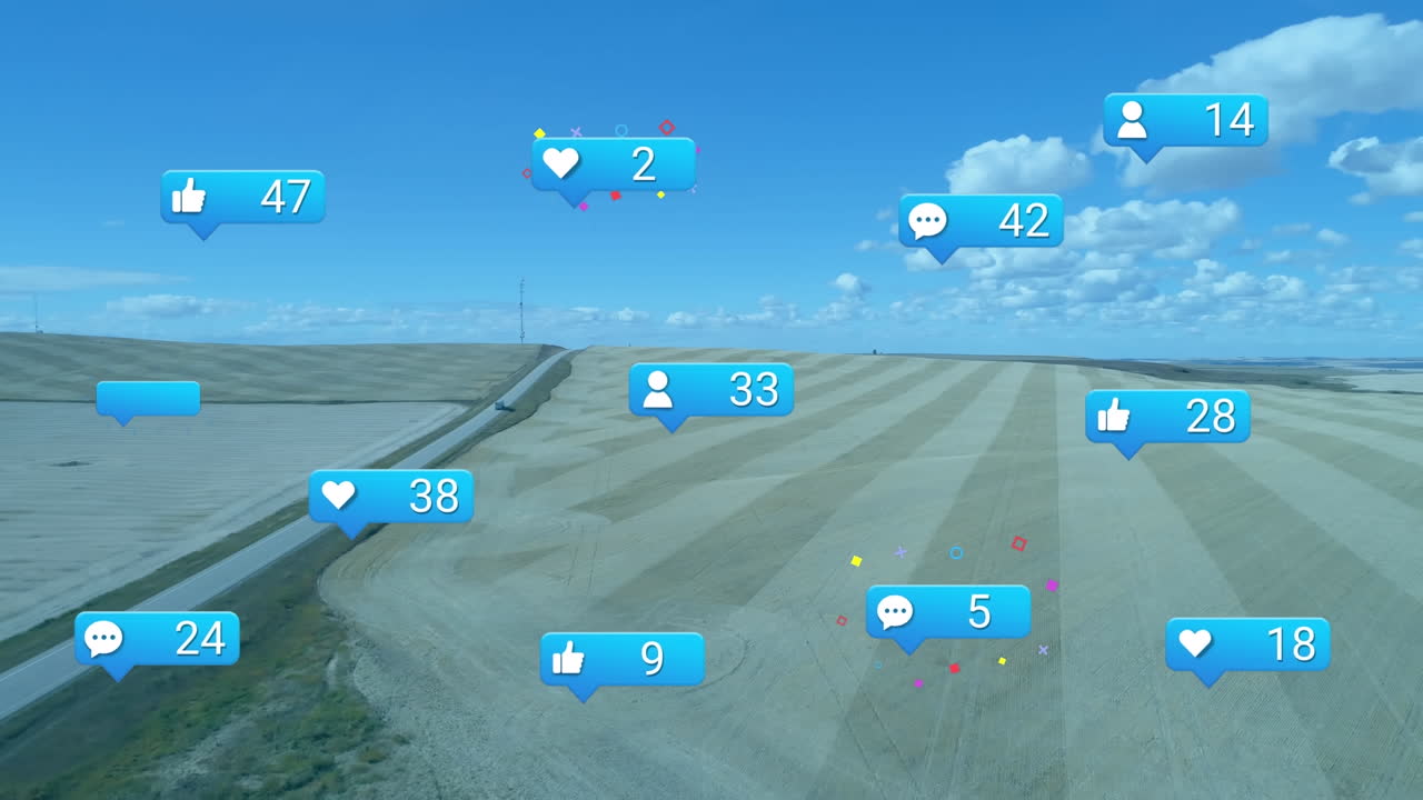 필드 위의 미디어 아이콘의 애니메이션