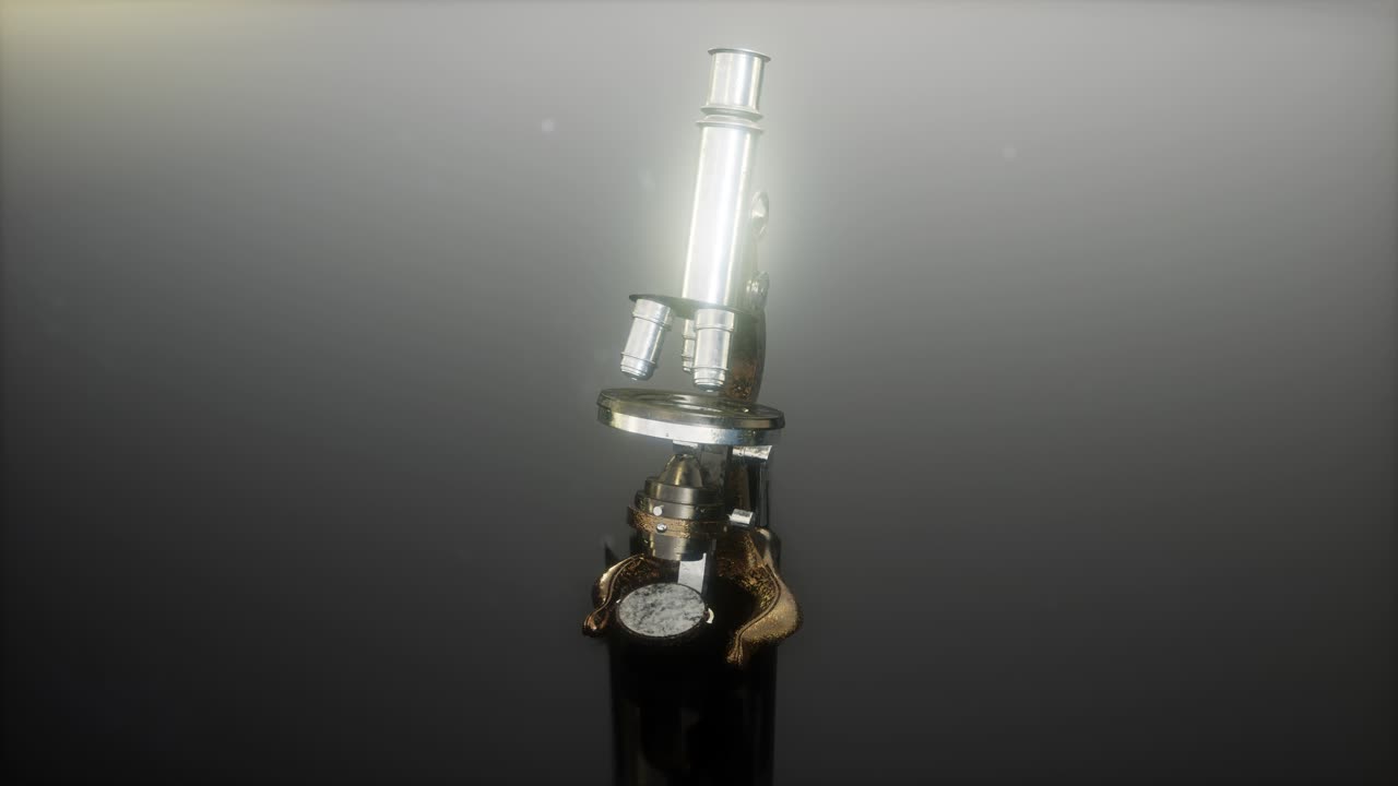 retro bucle viejo microscopio de laboratorio científico