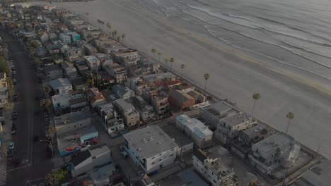 San-Diego-beach-at-sunset-drone-shot