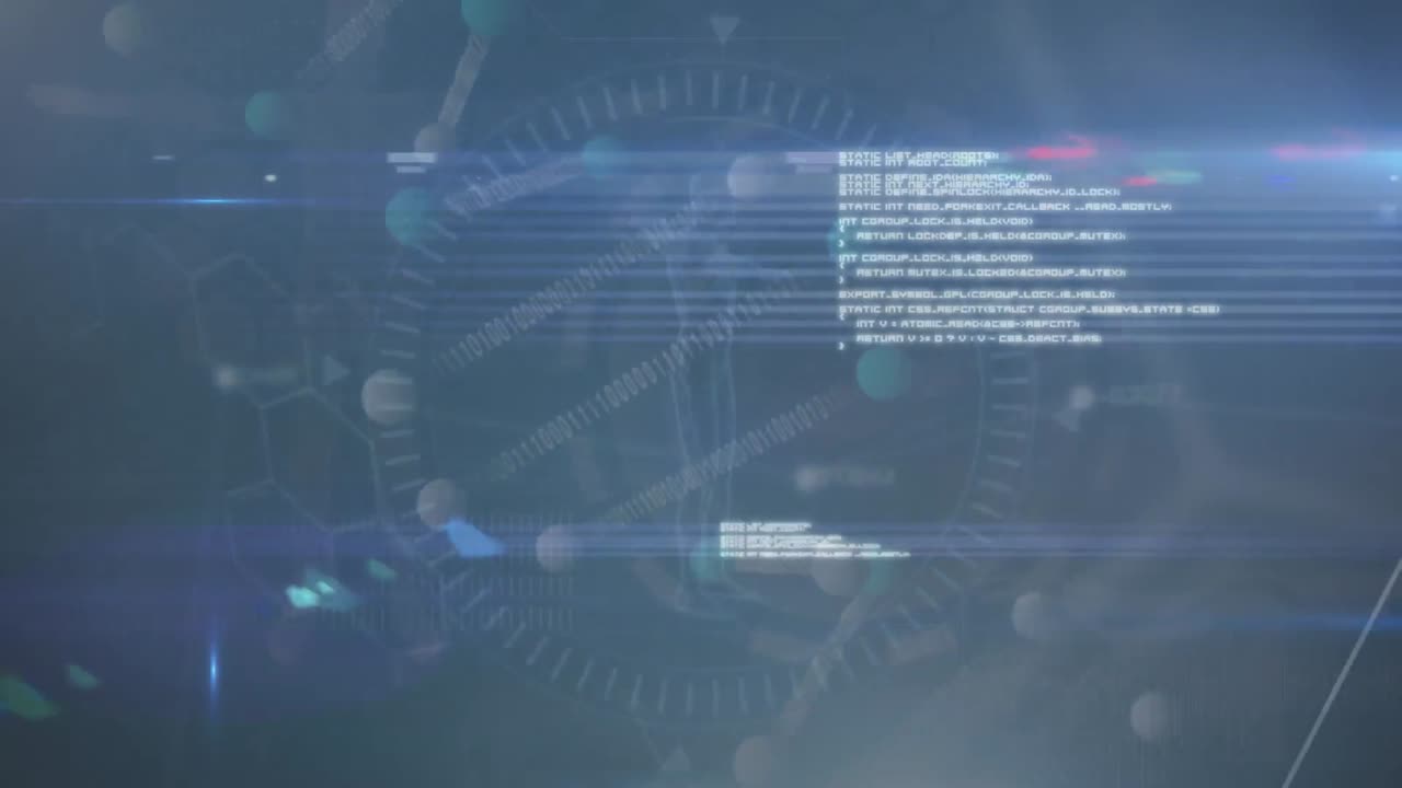 Animation of data processing with dna strand over digital human