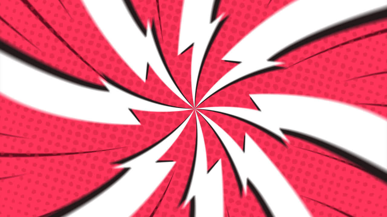 Motion Graphic of Dotted red and white┬acomic style background