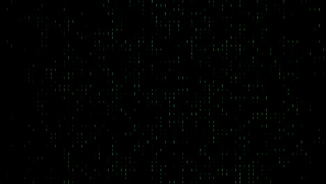 4k Gradient, colorful binary code with lots of the number ones glowing and fading out loopable background video on a black screen  for stock market and exchange, data, big data, business finance, communication, internet, virtual reality concepts