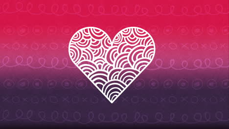 tarjeta de san valentín con animación de amor al corazón