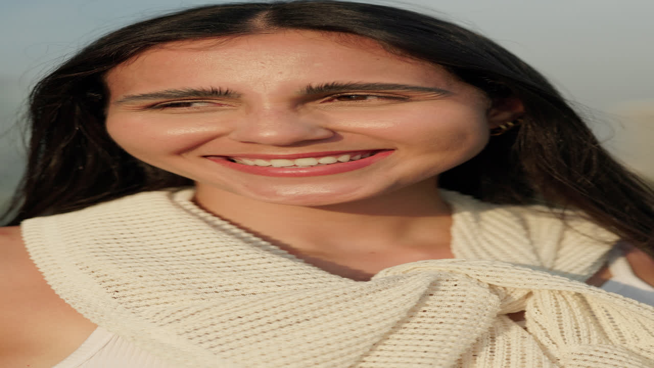 retrato de una mujer sonriente