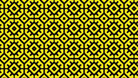 diapositiva con patrón geométrico amarillo y negro