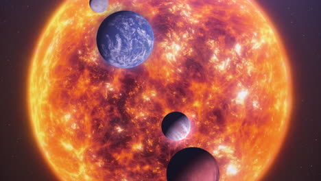 solar system planets and the sun