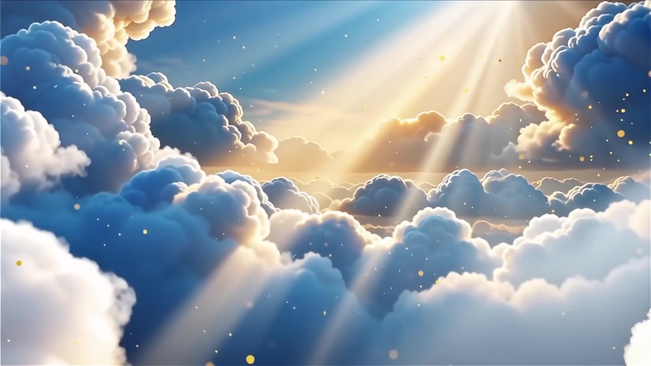 Christian Heavenly Light Worship Background