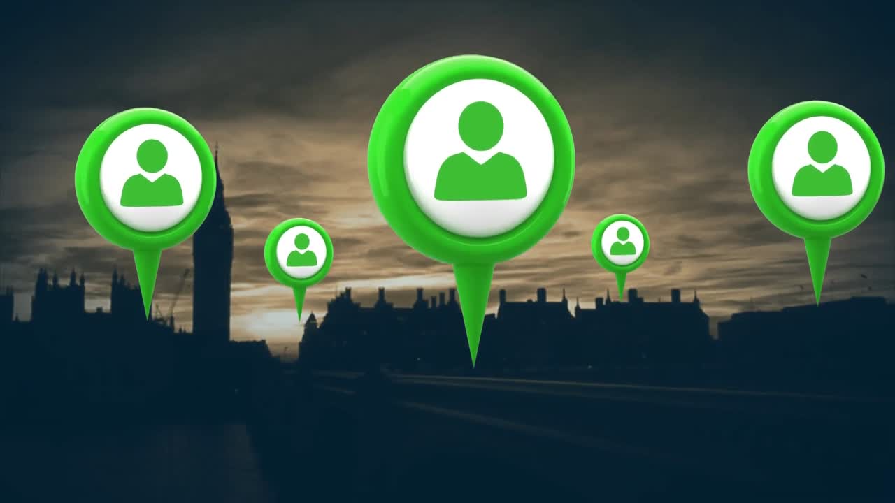 perfiles y alfileres de mapas