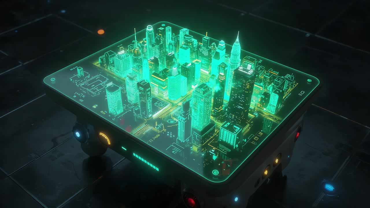 Futuristic City Hologram