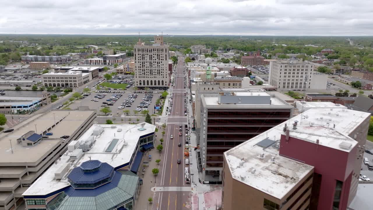 Flint Michigan Aerial Drone straight in