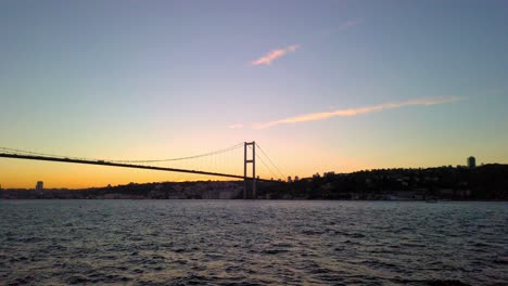istanbul bosphorus bridge at dusk