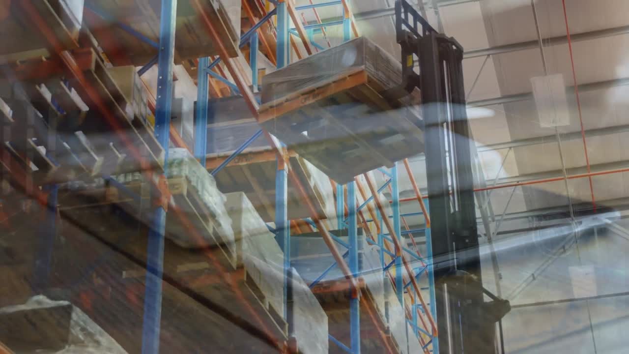 사무실 책상 위에 창고의 애니메이션