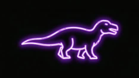 neon dinosaur sign