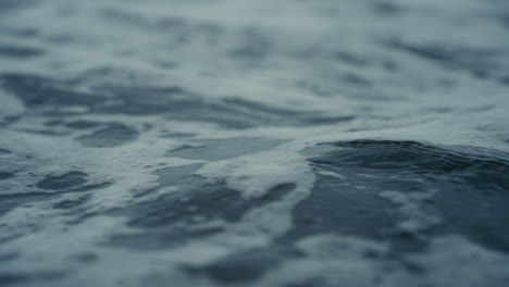 Waves and foam on the sea surface