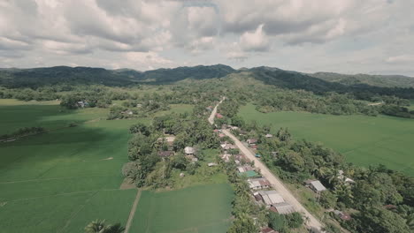 Drone-Shot-over-a-greenery-or-rice-fields