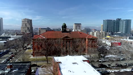 Drohnenaufnahmen-Des-Historischen-Denver-Gebäudes