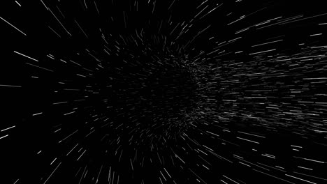 volando a través de un túnel en el espacio