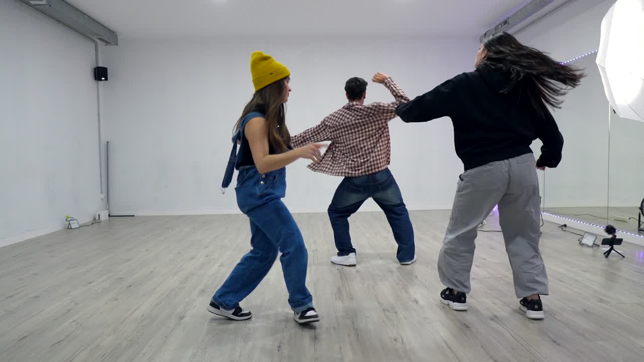 Group of dancers in a studio