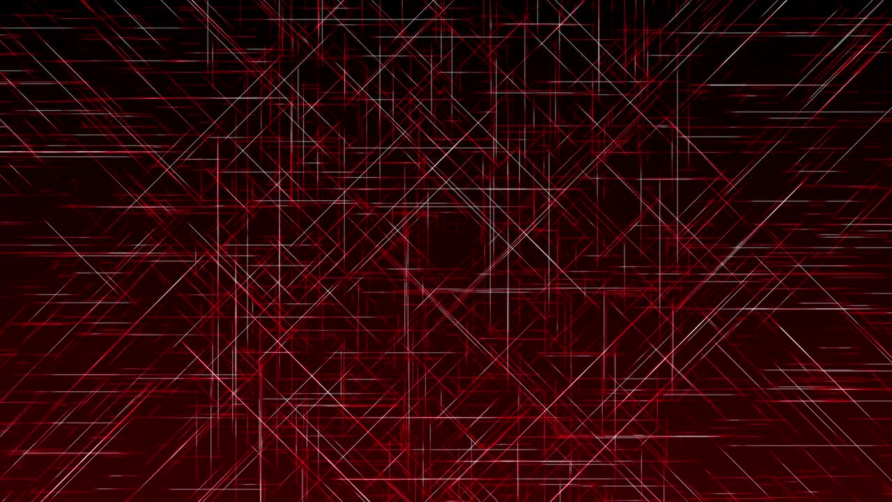 fondo cuadrado abstracto línea roja animación de brillo moviéndose lentamente en fondo rojo. concepto de arte 4k.
