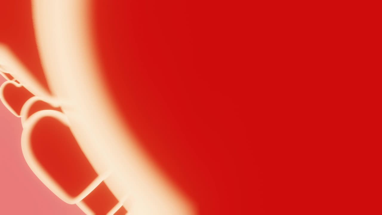 분홍색 배경에 날아가는 3d 무한 루프 심장 - 행복한 여성, 어머니, 발렌타인 데이, 생일 축하 디자인에 대한 사랑의 상징