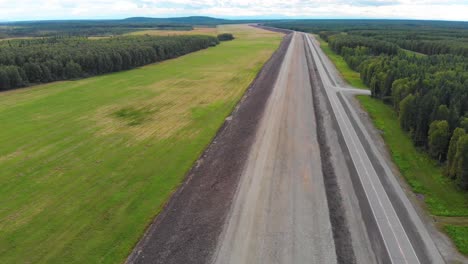 4K-Drone-Video-of-Moose-Creek-Dam,-Tanana-River-Levee-and-Chena-River-Lakes-Flood-Control-Project-by-U