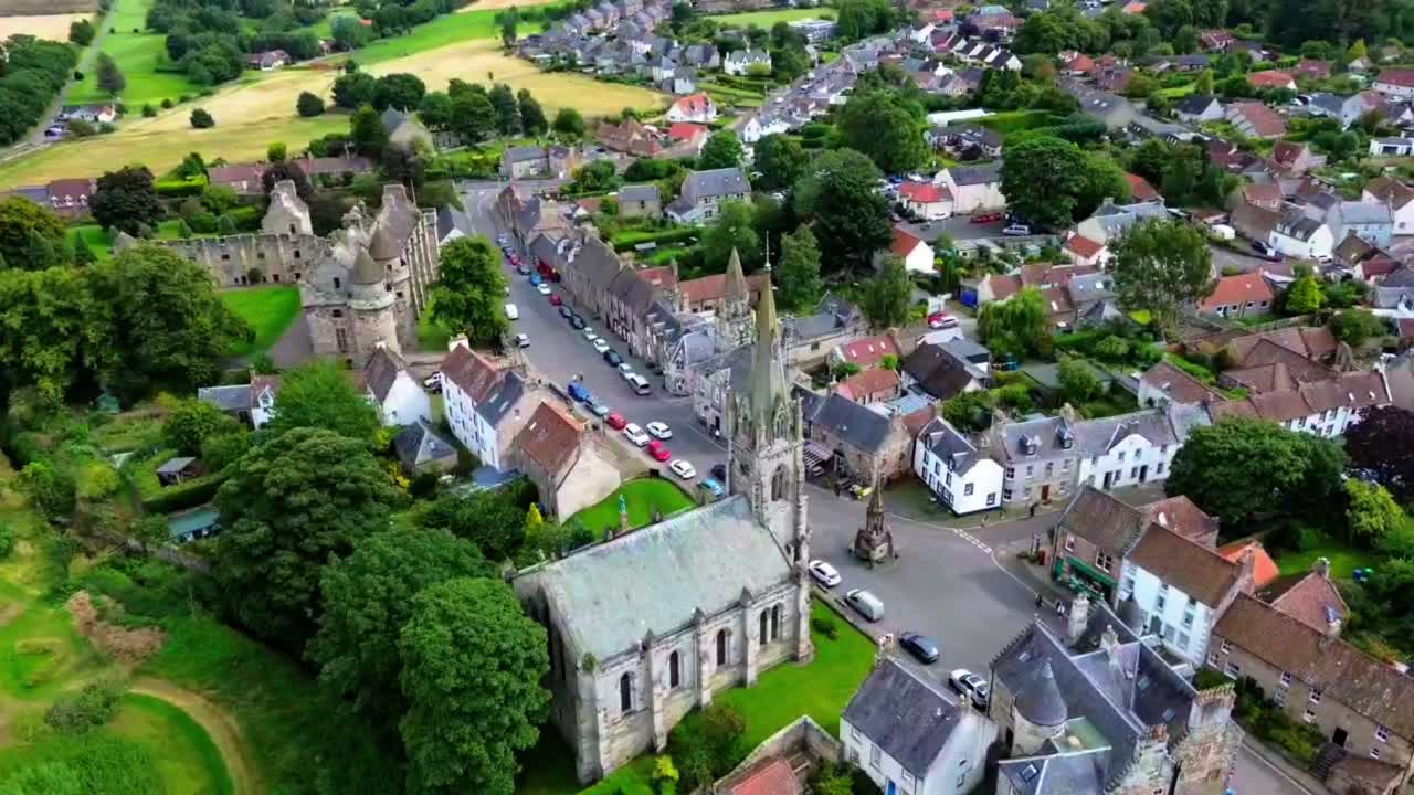 Aerial View, Historic Falkland Village, Local Community Neighbourhood