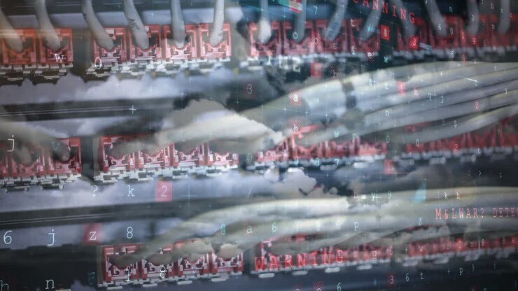 Industrial machinery and fish processing over digital data and malware detection