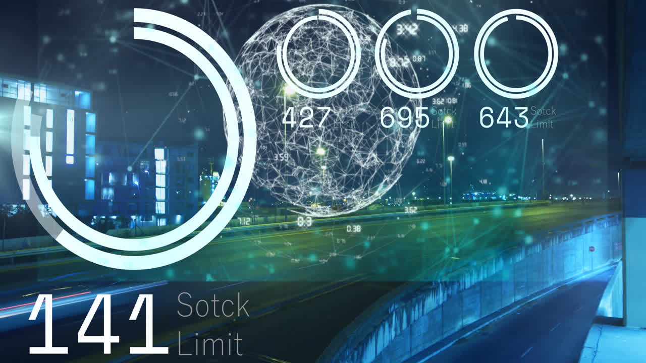 블루 네온 텍스트 (qr 코드 및 스 스캔) 의 애니메이션은 검은색 배경에 dna 가닥을 스캔합니다.