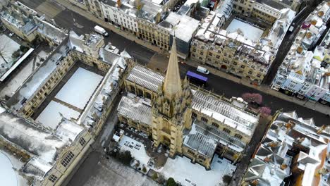 aerial view of central oxford, united kingdom