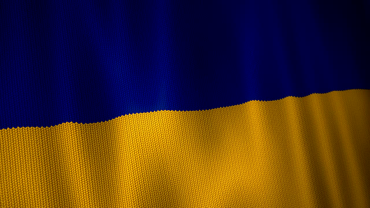 Bandiera dell'Ucraina Lavorata a Maglia