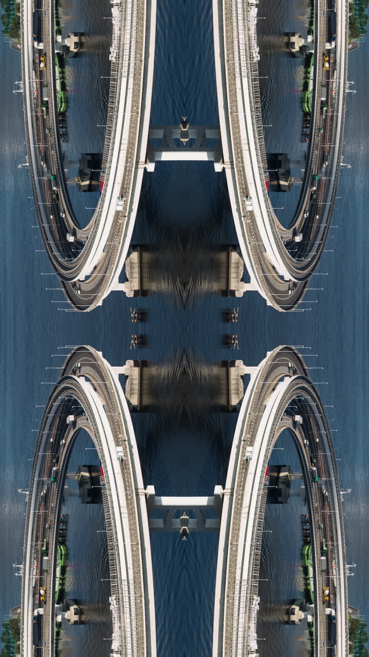 도쿄 고속도로의 트래픽의 거울 영상