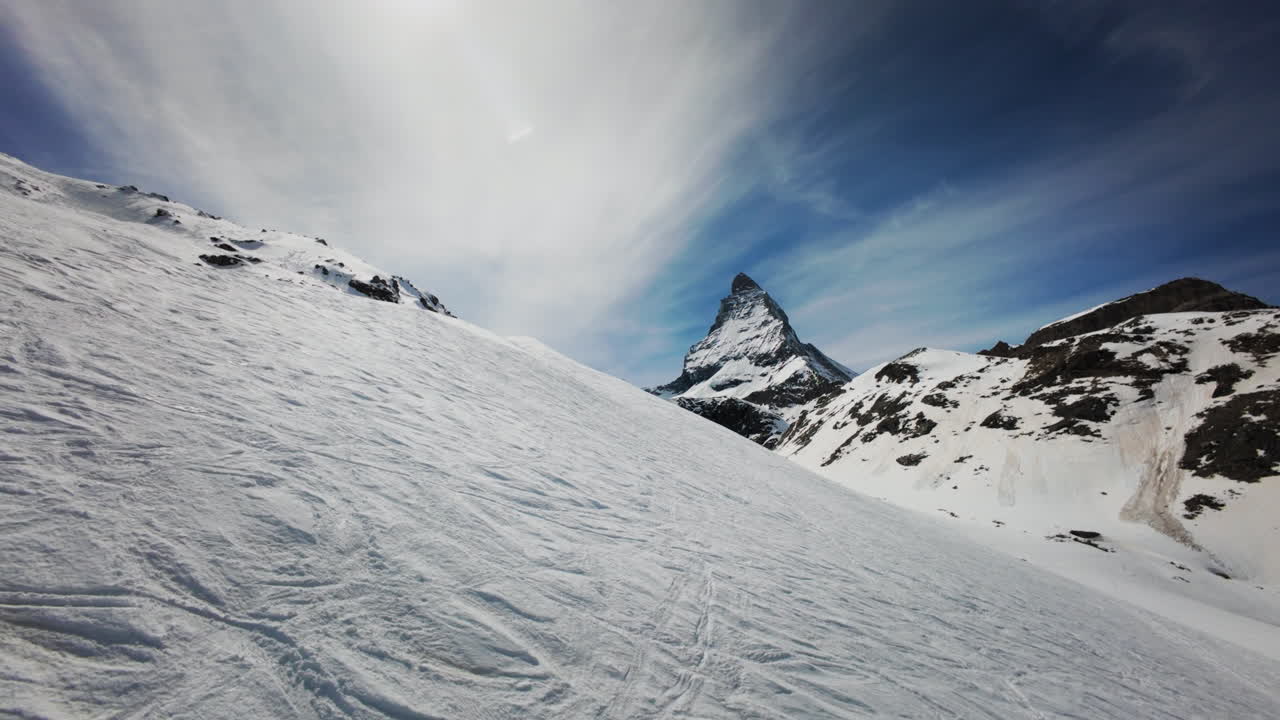 매터호른 곤돌라 리프트 제르마트 스위스 겨울 눈 산
