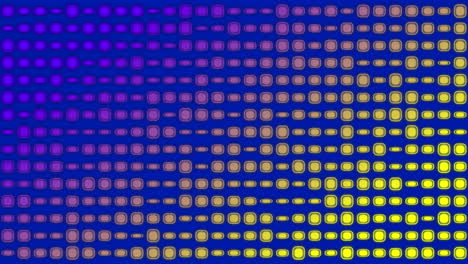 animación de filas de discos verdes parpadeantes sobre un fondo azul