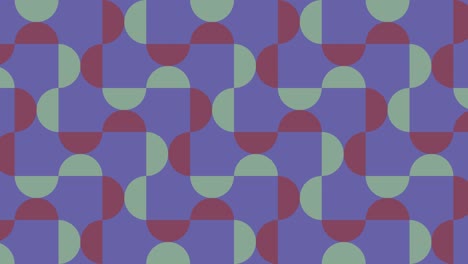elementos violetas en mosaico dinámico multicolor. patrón animado abstracto con azulejos geométricos. fondo gráfico de movimiento en un diseño plano