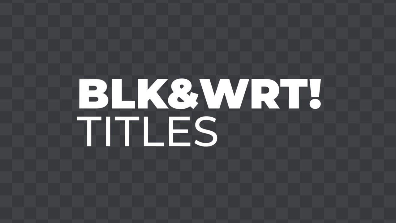 Black Bold Titles 06 Adobe After Effects 2023
Resolution 3840×2160
RGB version included