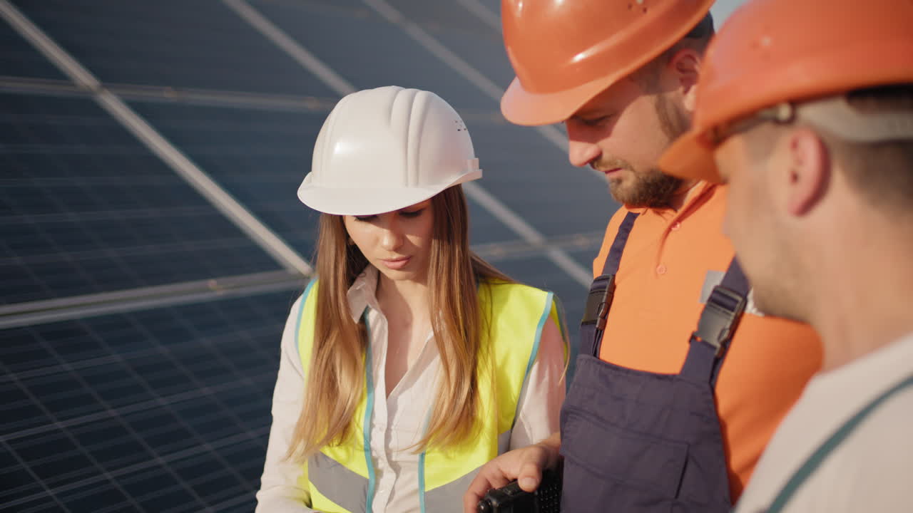 Solar Panel Installation Team