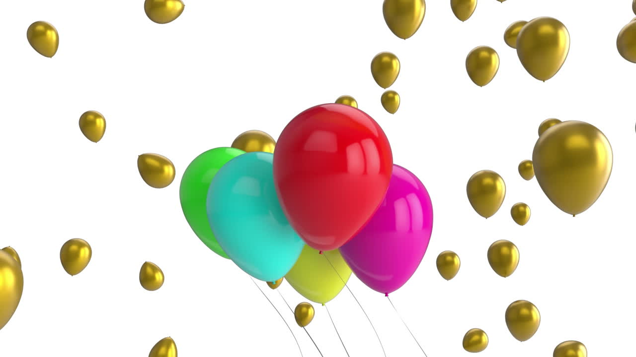 globos sobre fondo blanco