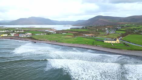 Aerial view of Waterville&#039;s stunning coastline in Ireland