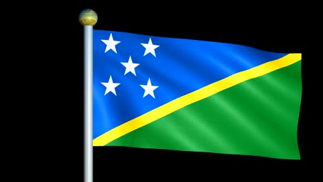 large looping animated flag of solomon islands